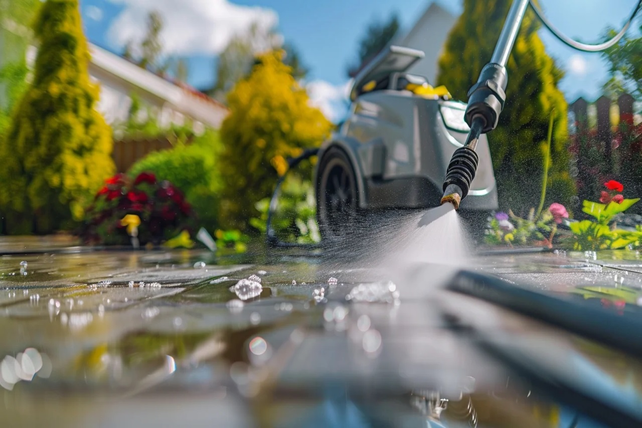 gros plan sur un nettoyeur haute pression